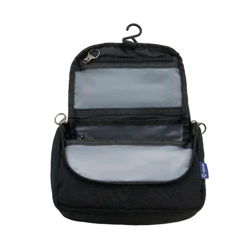תיק רחצה מתקפל פרימיום עם וו תלייה חכם דגם Toiletry Bag VG-5048 מבית מותג היוקרה VERAGE - Image 3