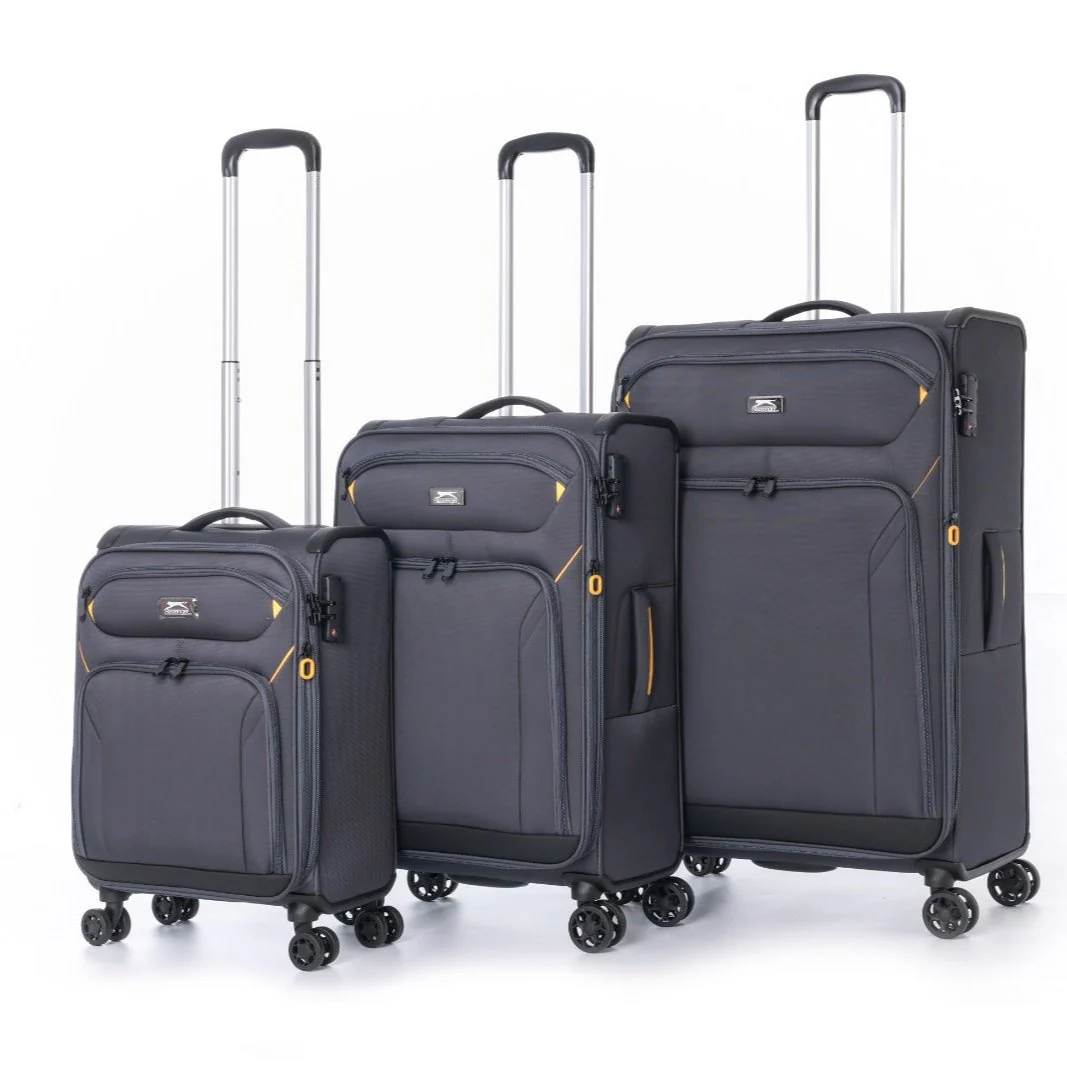 סט מזוודות בד פרמיום בגודל ענק 19"+25"+31" , של המותג SLAZENGER דגם New York II XL - Image 3