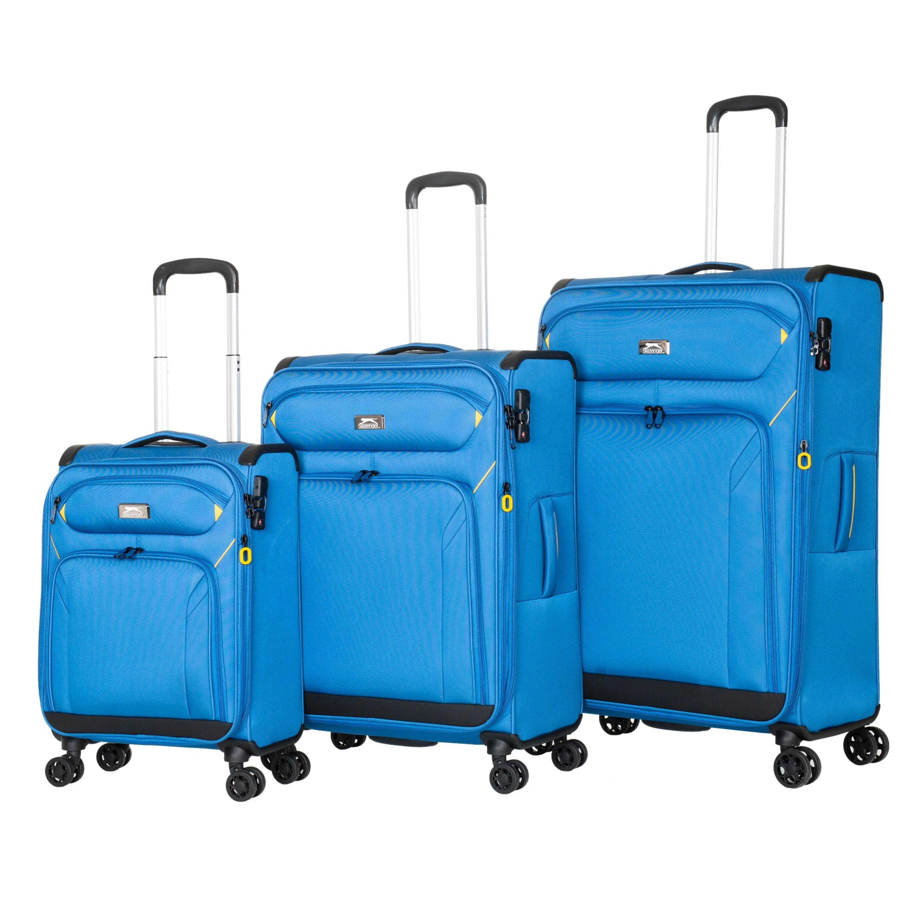 סט מזוודות בד פרמיום בגודל ענק 19"+25"+31" , של המותג SLAZENGER דגם New York II XL - Image 6