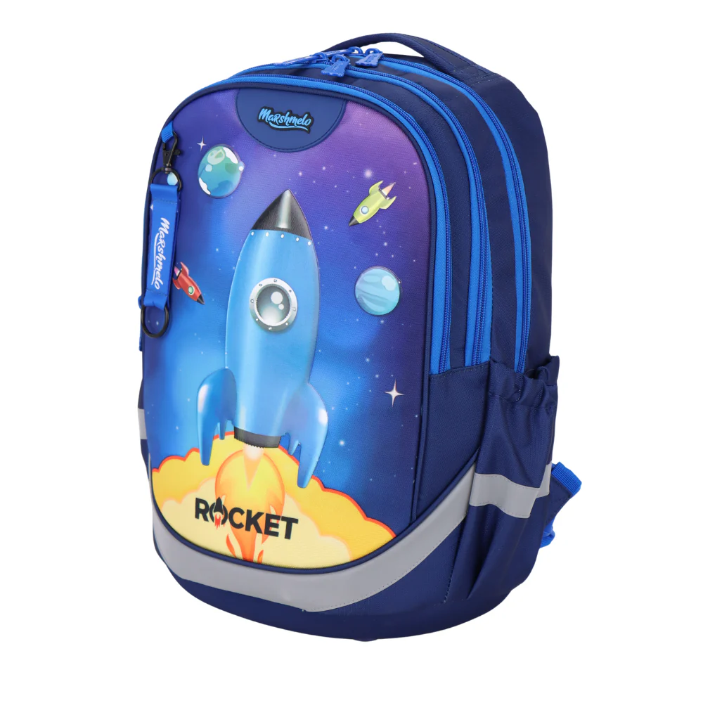תיק בית ספר אורטופדי 3 תאים עם קלמר תואם דגם Rocket מבית marshmelo | Dreamland - Image 4