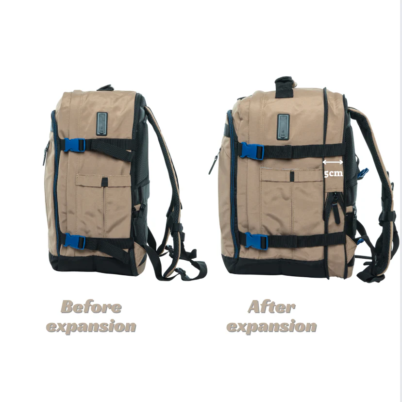 תיק עליה למטוס מתרחב מבית המותג ®CABIN FLY דגם SkyLite מידה S 40x25x20cm - Image 3