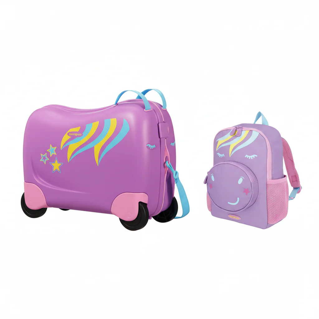 סט נסיעות לילדים דגם Dream Rider Pony מזוודת רכיבה ותיק גן תואם מבית Samsonite