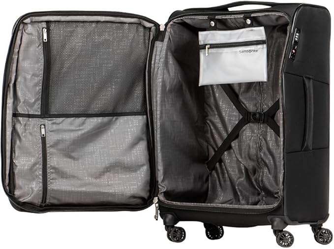 מזוודה בינונית בד ״25 מבית סמסונייט Samsonite דגם HYPERSPIN 25 EXP Spinner - Image 3