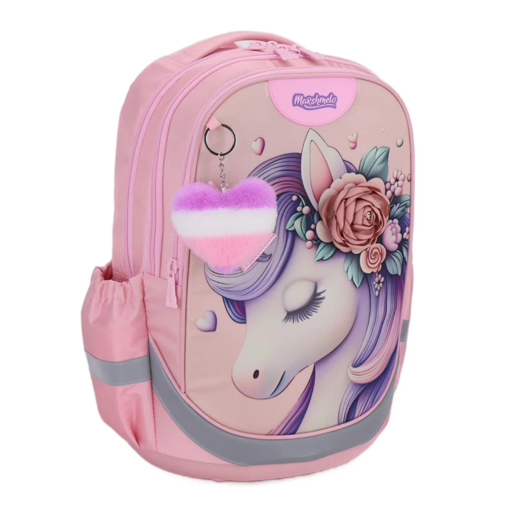 מארז תיק אורתופדי 9 ב 1 כולל עגלה דגם יוניקורן Dreamland Deluxe מבית Marshmelo - Image 5