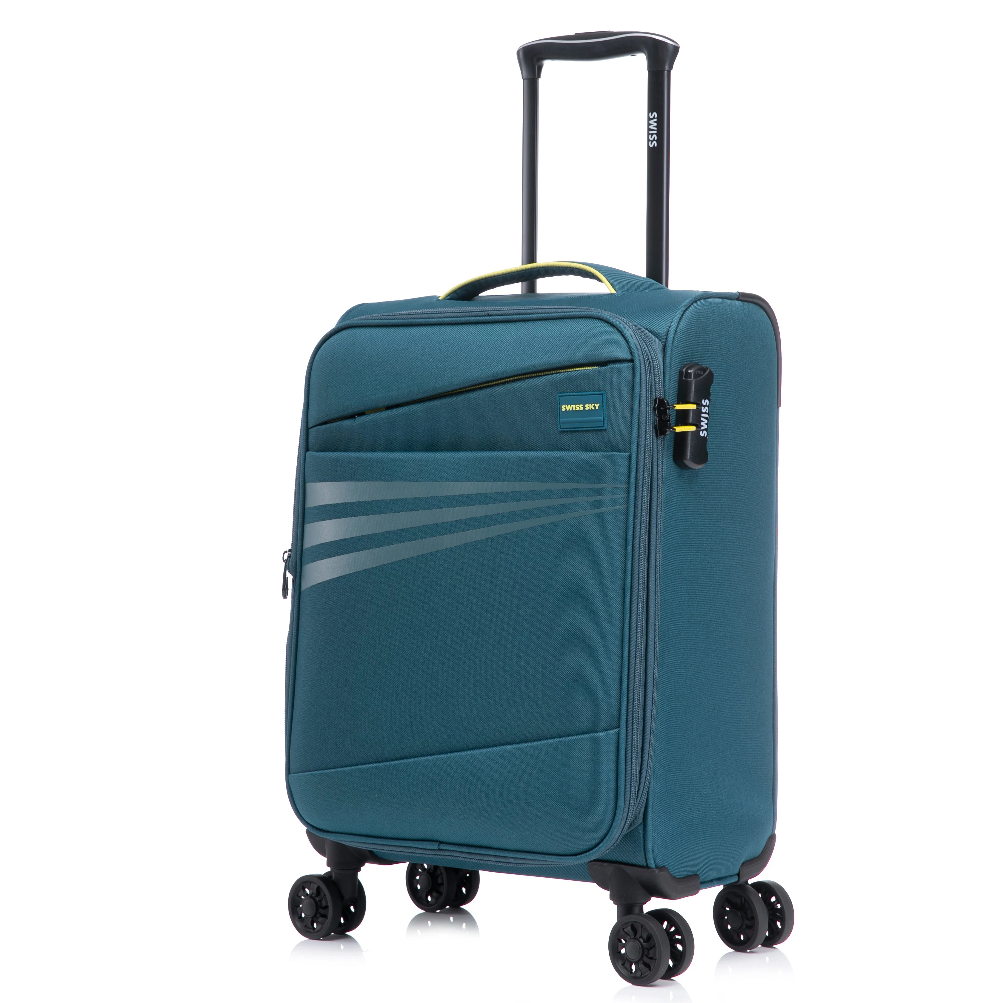 סט מזוודות בד איכותיות וקלות משקל דגם Eco Spiner מבית המותג SWISS SKY - Image 4