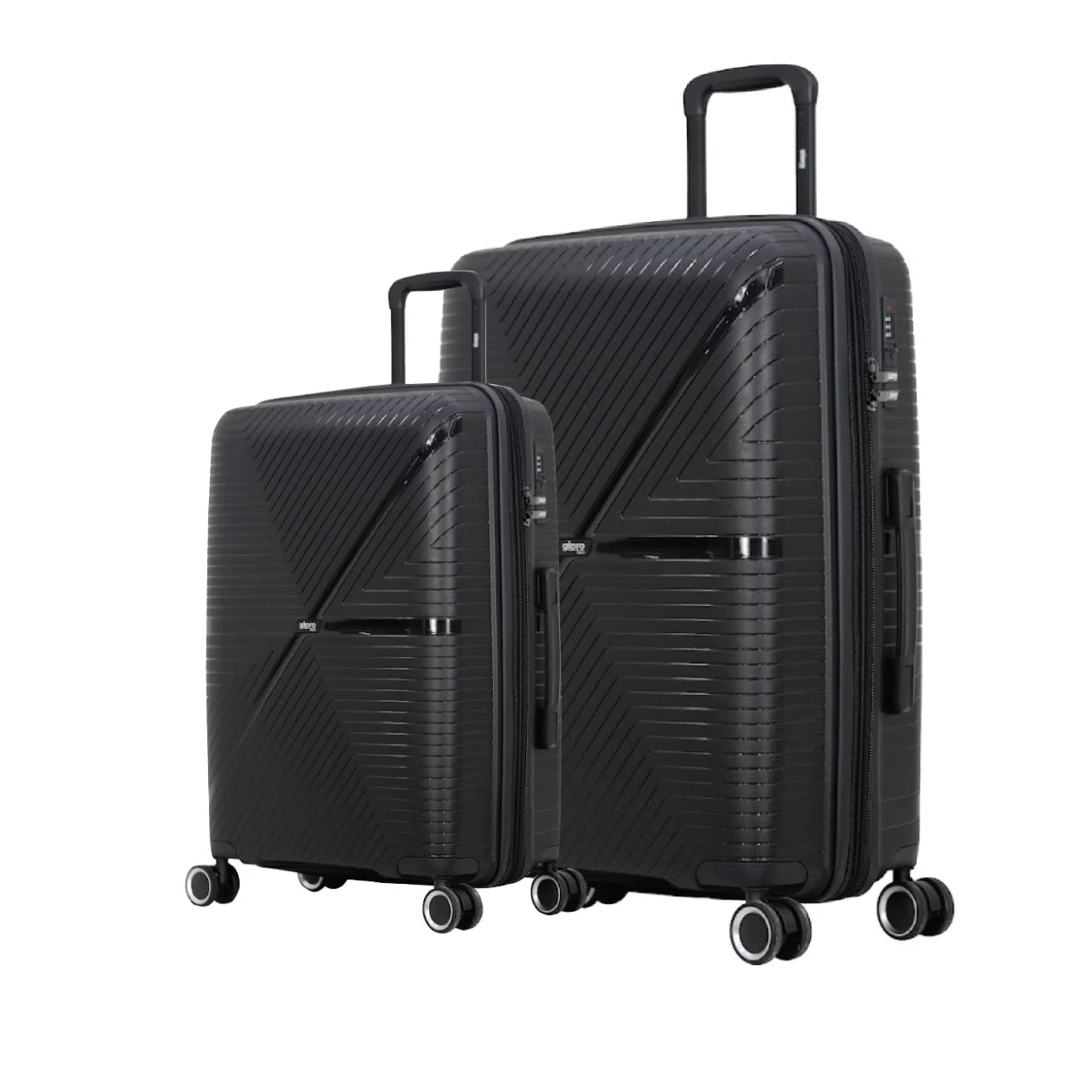 סט 2 מזוודות 20+28 מחומר בלתי שביר PP דגם LYNX מבית GIPRO - Image 5