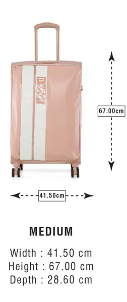 מזוודה בד בינונית 24" אופנתית מבית מעצבת העל Donna Karan DKNY דגם INSTINCT 408 - Image 11