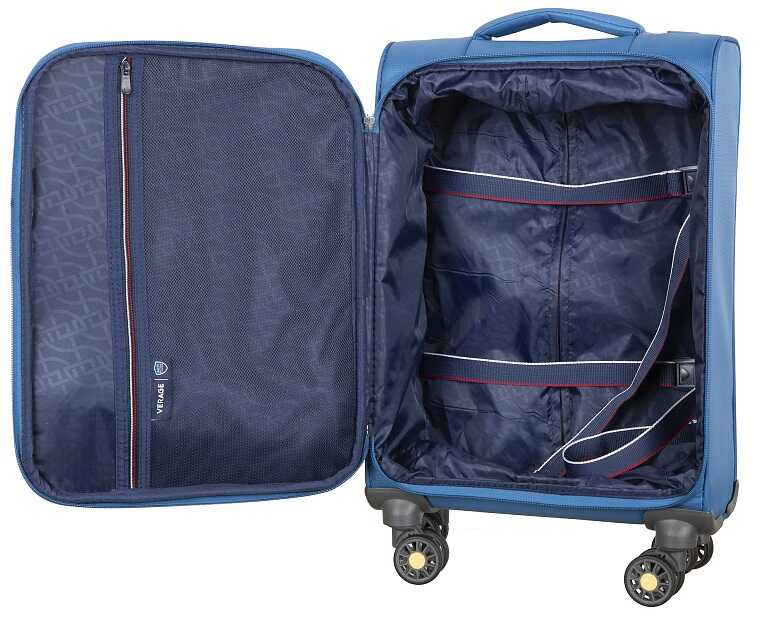 מזוודה טרולי עליה למטוס בד 18.5" אולטרה-לייט קלה במיוחד רק 1.6 ק"ג דגם BRISTOL מבית היוקרה Verage אנגליה - Image 6