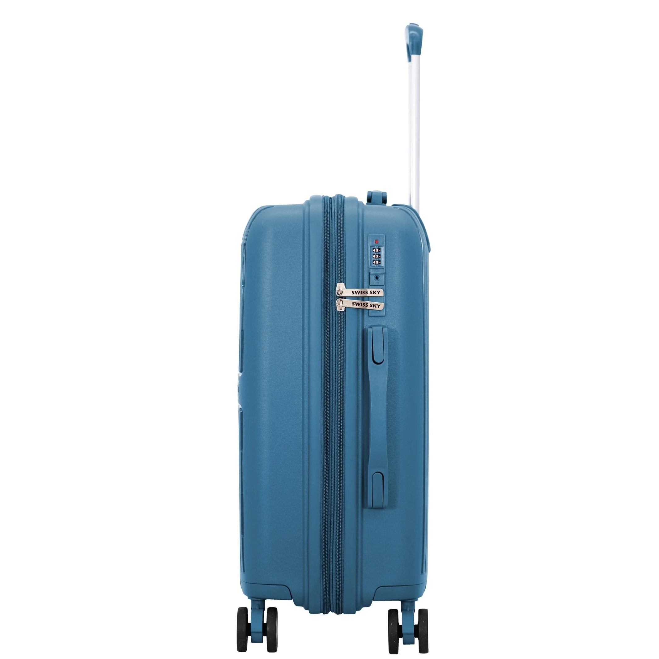 SWISS SKY סט 3 מזוודות קשיחות בלתי שבירות PP דגם Traveler כולל כרית טיסה מתנה מבית המותג היוקרתי - Image 7